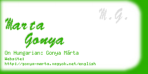 marta gonya business card